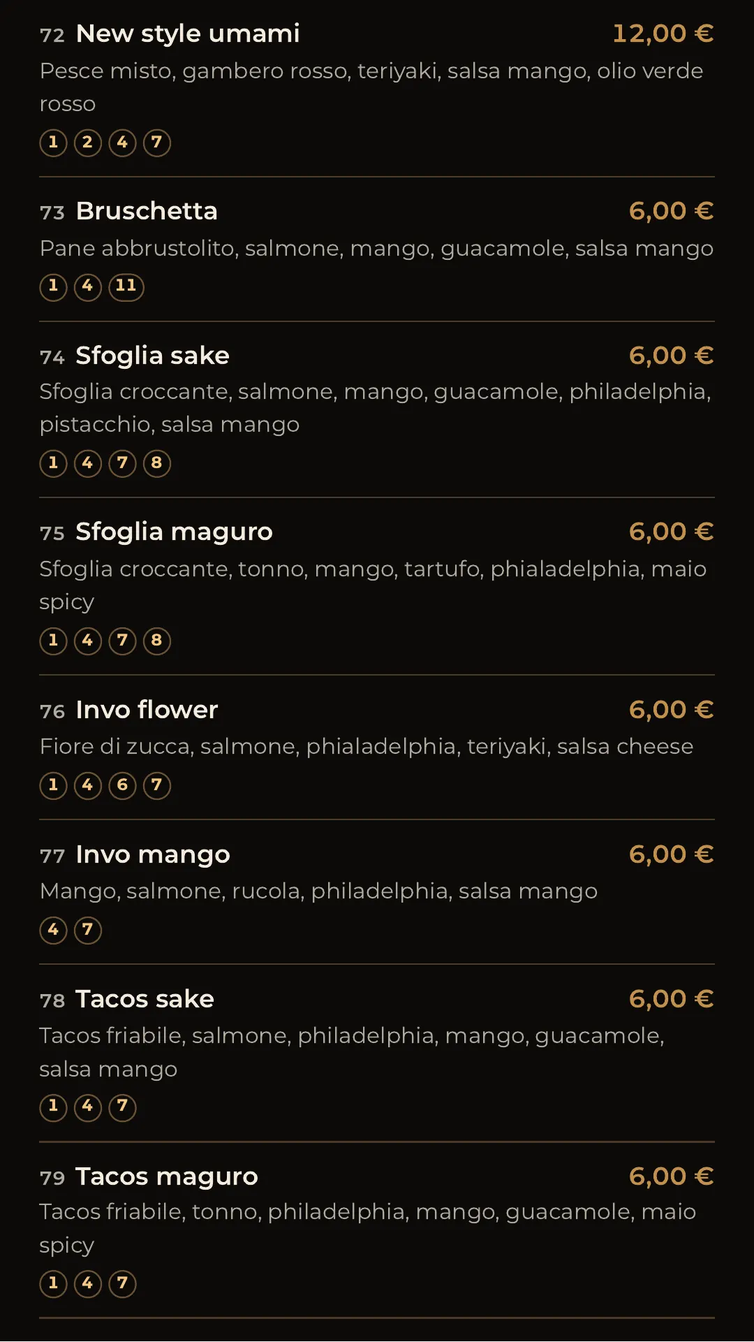 Menù completo, pagina 4 di 32