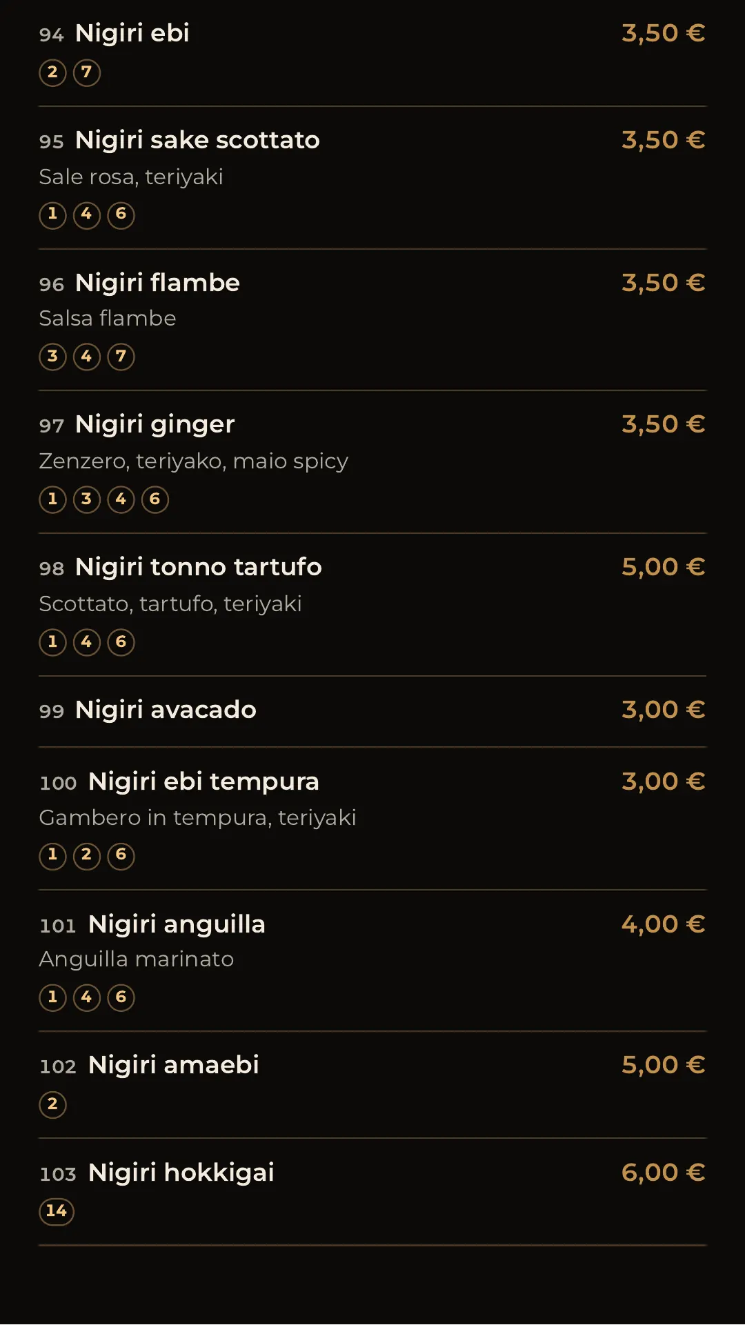 Menù completo, pagina 6 di 32