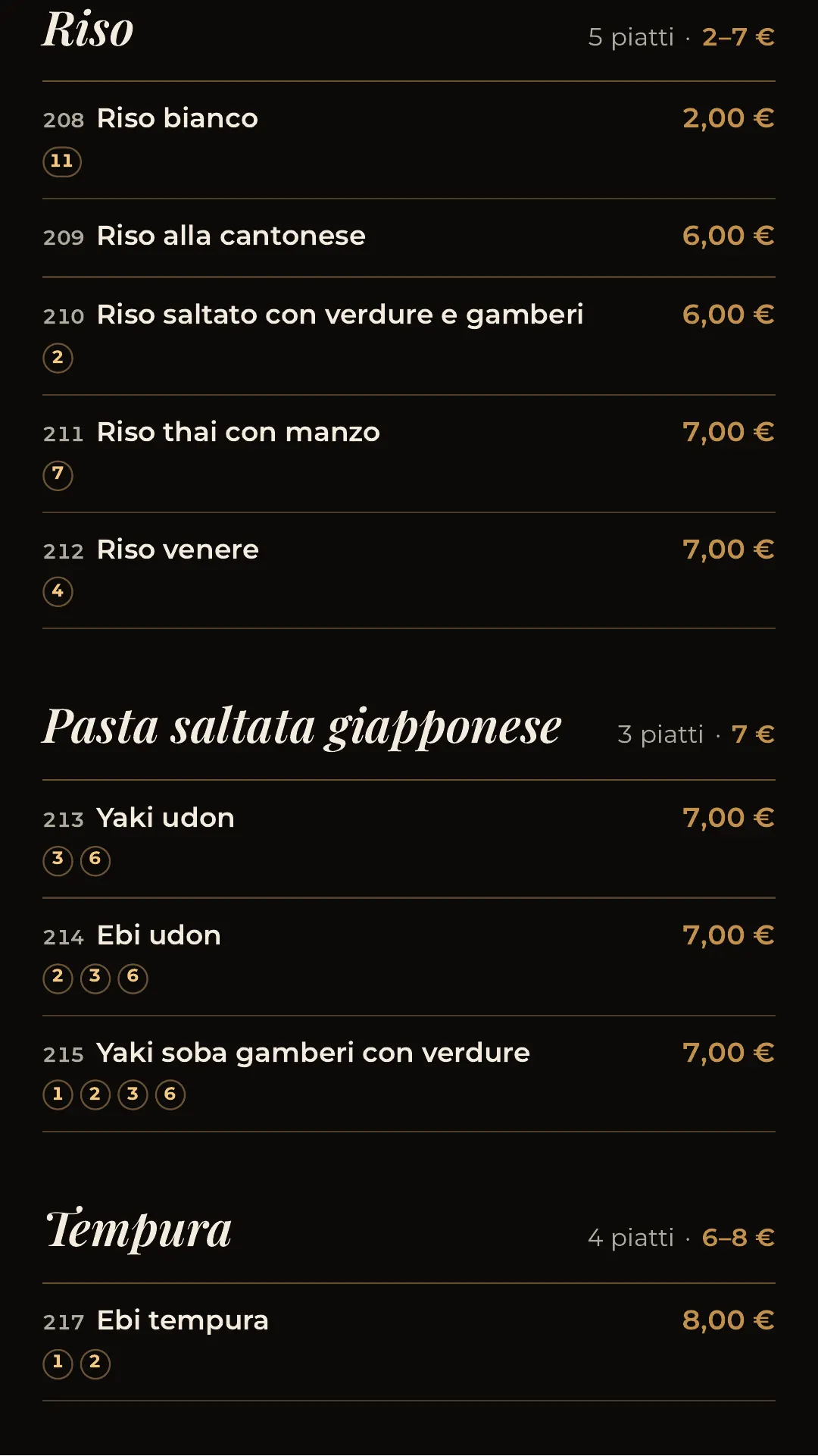 Menù completo, pagina 22 di 32