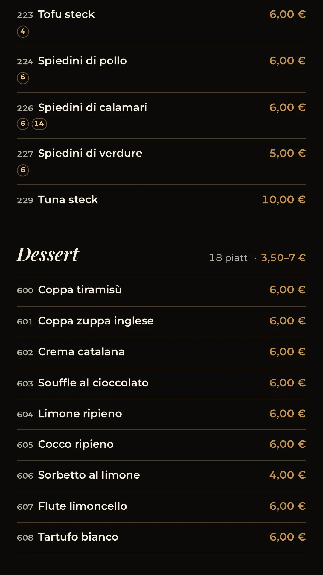 Menù completo, pagina 25 di 32